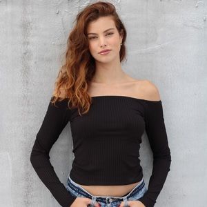 american apparel off-the-shoulder top